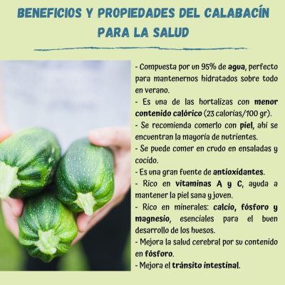 BENEFICIOS Y PROPIEDADES DEL CALABACÍN PARA LA SALUD