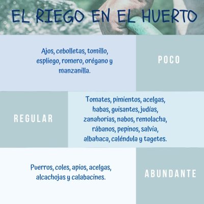 EL RIEGO EN EL HUERTO