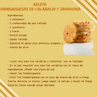 RECETAS HAMBURGUESAS DE CALABACÍN Y ZANAHORIA
